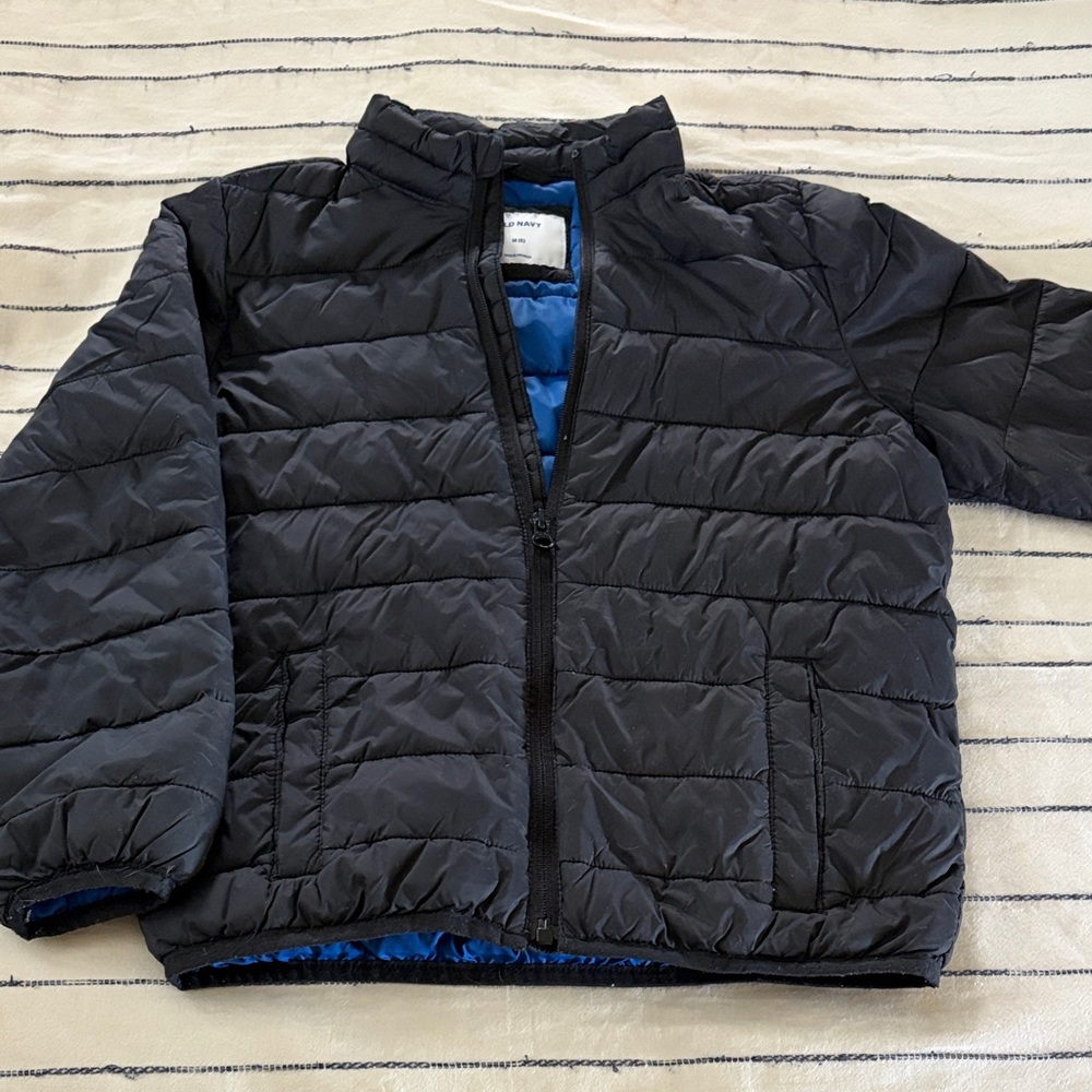 Old Navy Kids Black and Blue Puffer Jacket